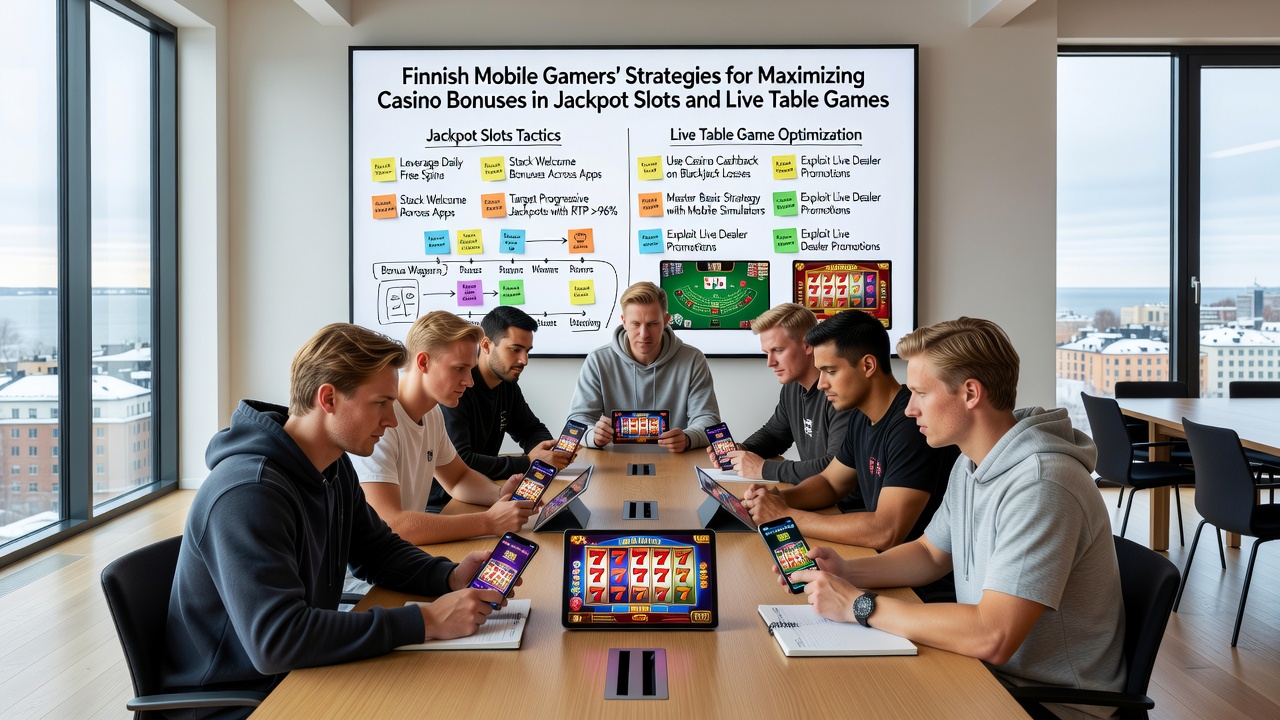 Live table game interface on a tablet with bonus balance indicators and Finnish language settings